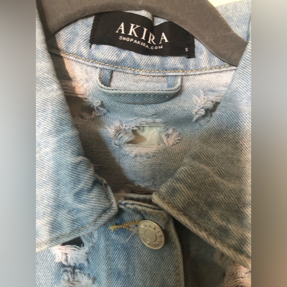 DIPPLE DENIM OVERSIZED DISTRESSED JACKET SIZE: SMALL - Picture 7 of 7